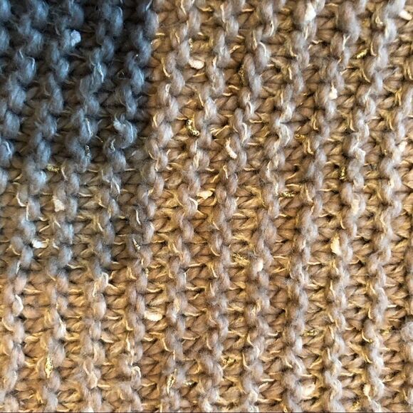 Style and Co. two tone open front sweater; cream and light brown Medium - Picture 6 of 7